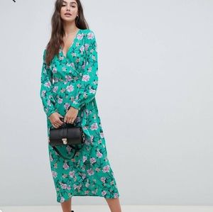 Asos Floral print wrap dress